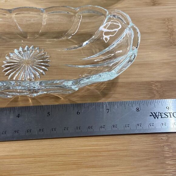 Vintage Anchor Hocking Banana Split Sundae Clear Glass Starburst Dishes Set of 4 - Picture 8 of 9